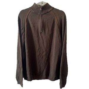 Tommy Bahama 1/4 Zip Pullover Sweater Men's XL Long Sleeve Olive Green‎ Mock EUC